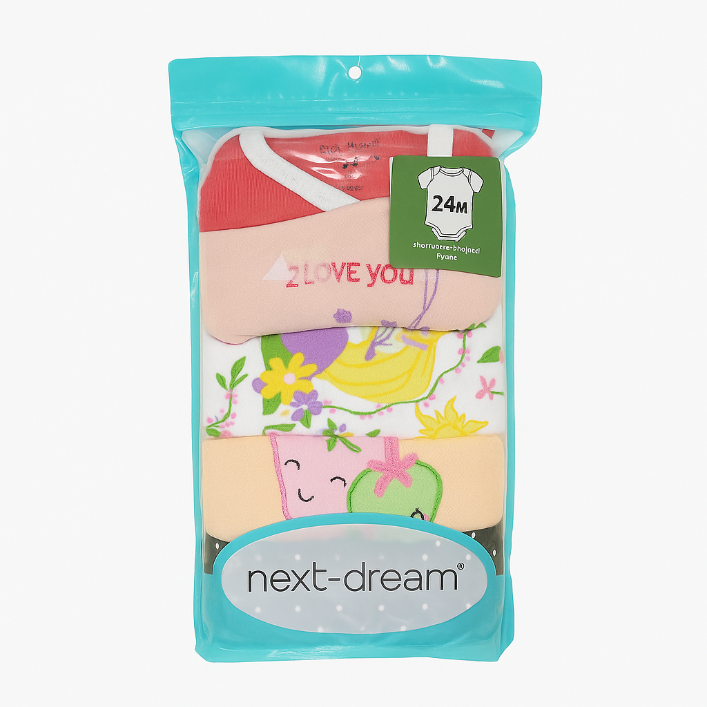 Next Dream Baby Body Romper 18-24 months, Pack of 5