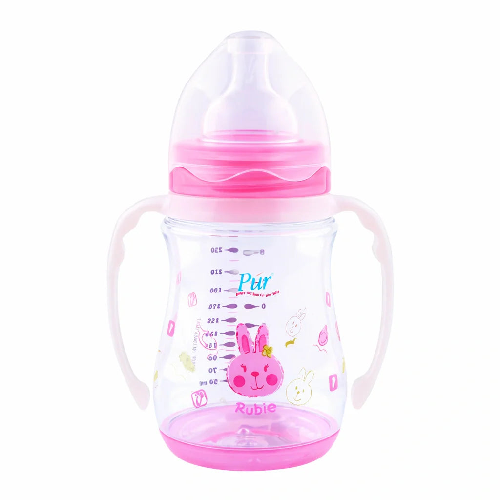 Pur Wide Neck Bottle With Handle, Medium Flow, 250ml -(1113)