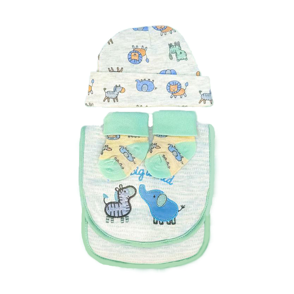 Duck Duck 4pcs Cap & Bib Set