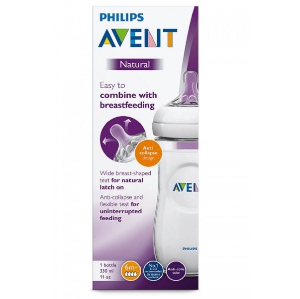Philips Avent Natural Feeding Bottle (6m+) 330ml