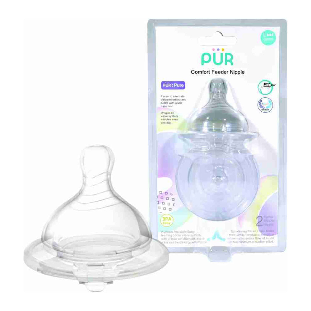 PUR Comfort Feeder Wide Neck Nipple (Large) – (1313)
