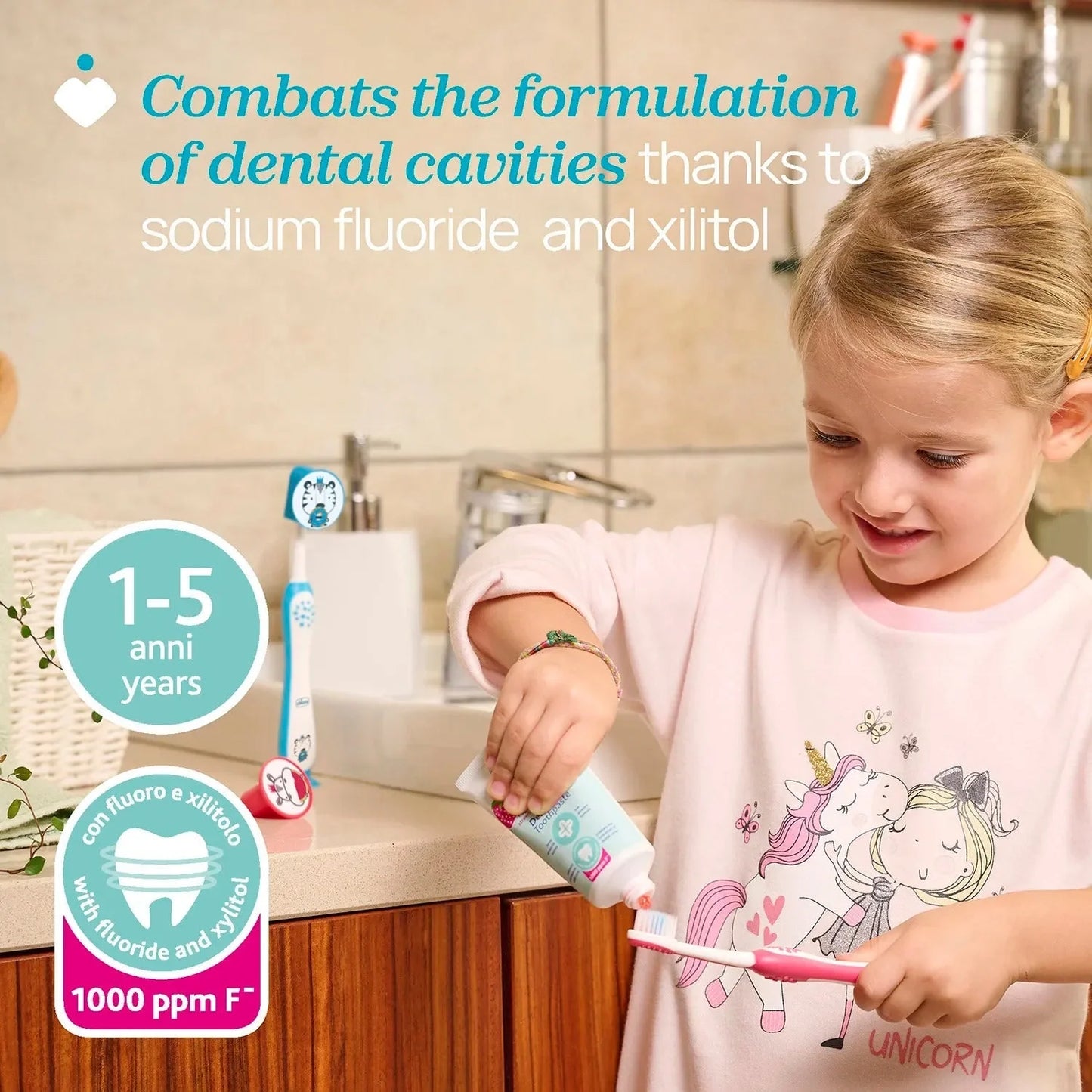 Chicco Strawberry Toothpaste Gel 12m+ (15ml)