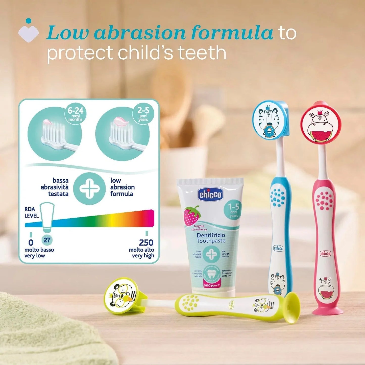 Chicco Strawberry Toothpaste Gel 12m+ (15ml)