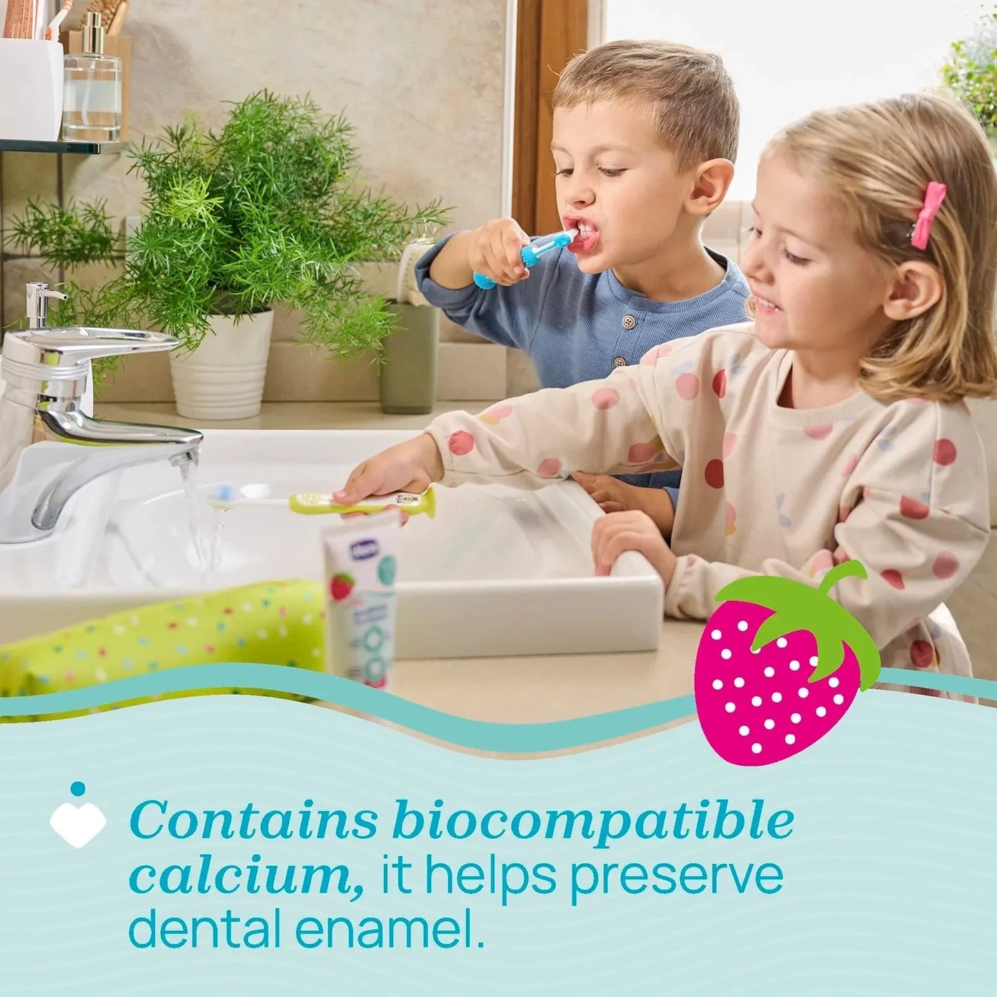 Chicco Strawberry Toothpaste Gel 12m+ (15ml)