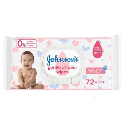 Johnson's Gentle All Over Wipes - 72 Pcs