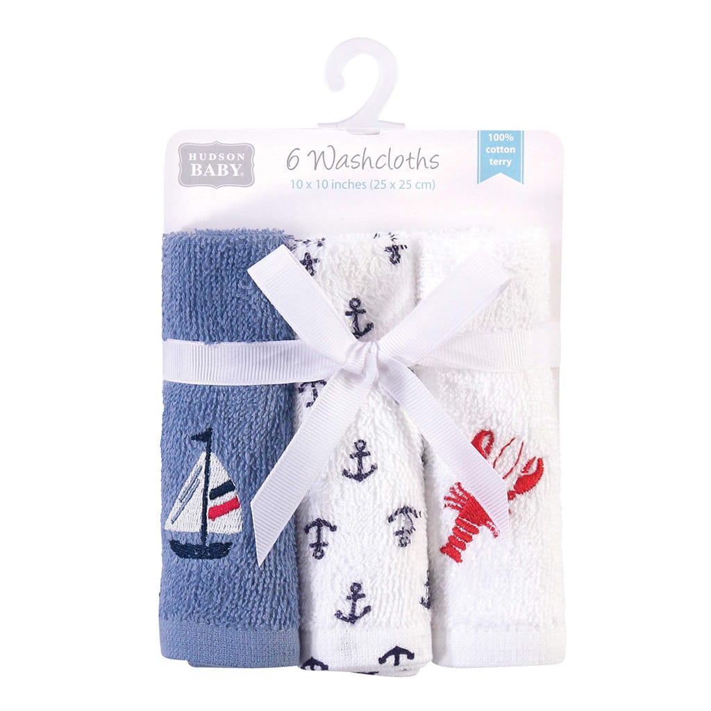 Hudson Baby Face Towel 6pcs Set