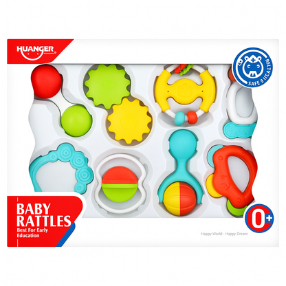 Huanger Baby Rattles, 8 Pieces, 0m+, HE0150