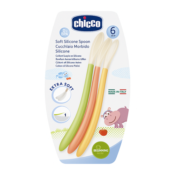 Chicco Soft Silicone Spoon Pack of 3