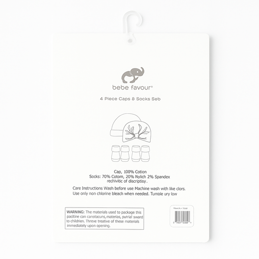 bebe favour Cap & Mittens Set 0-6 months