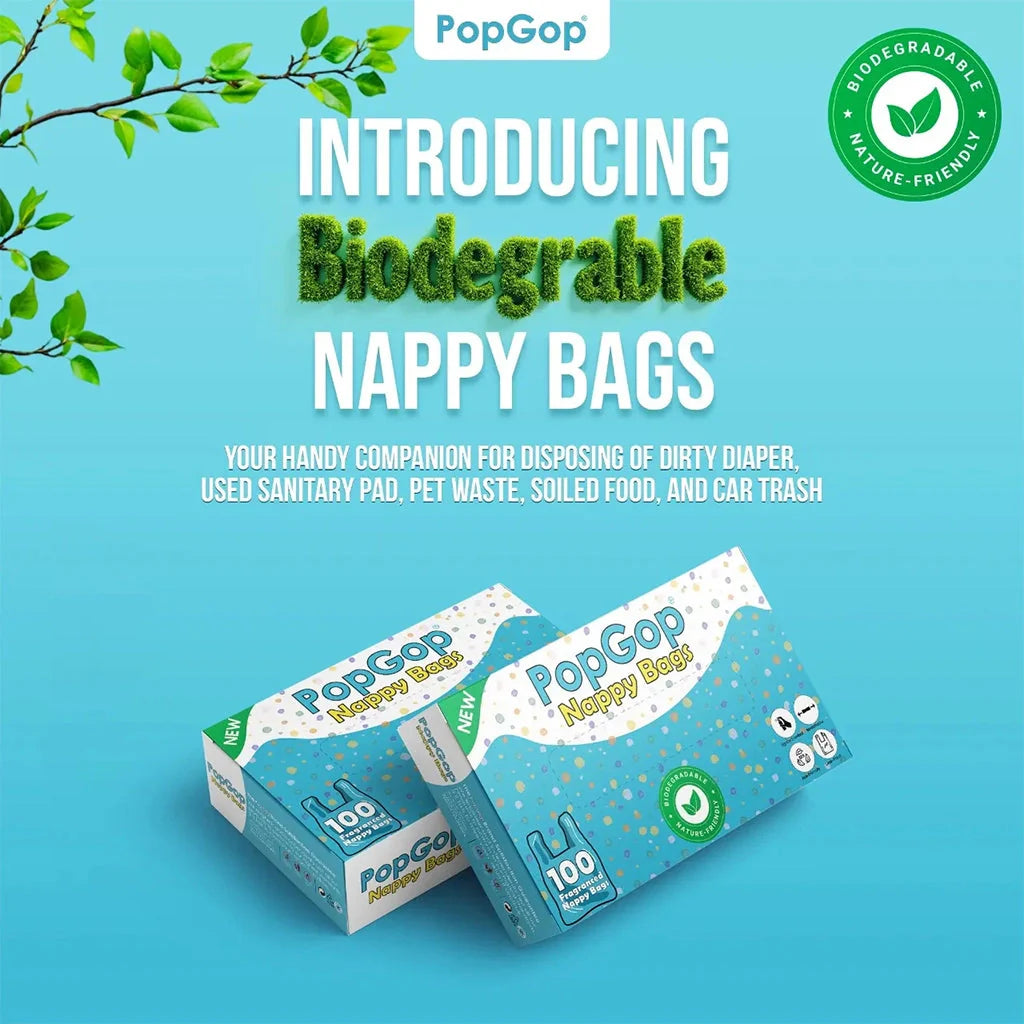 Pop Gop Biodegradable Nappy Bags (100 Pcs)