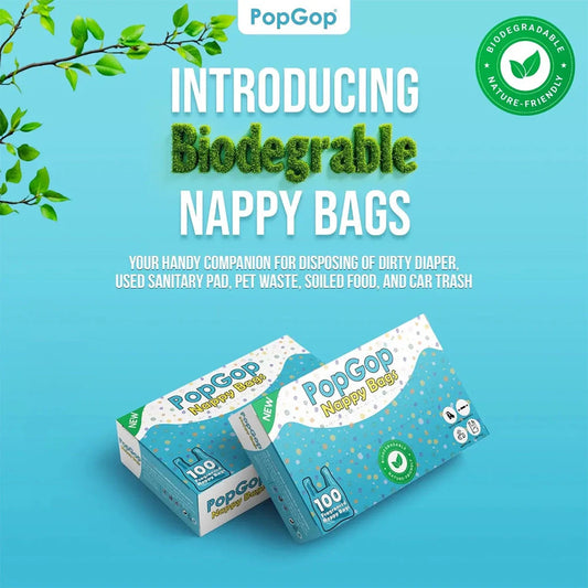 Pop Gop Biodegradable Nappy Bags (100 Pcs)