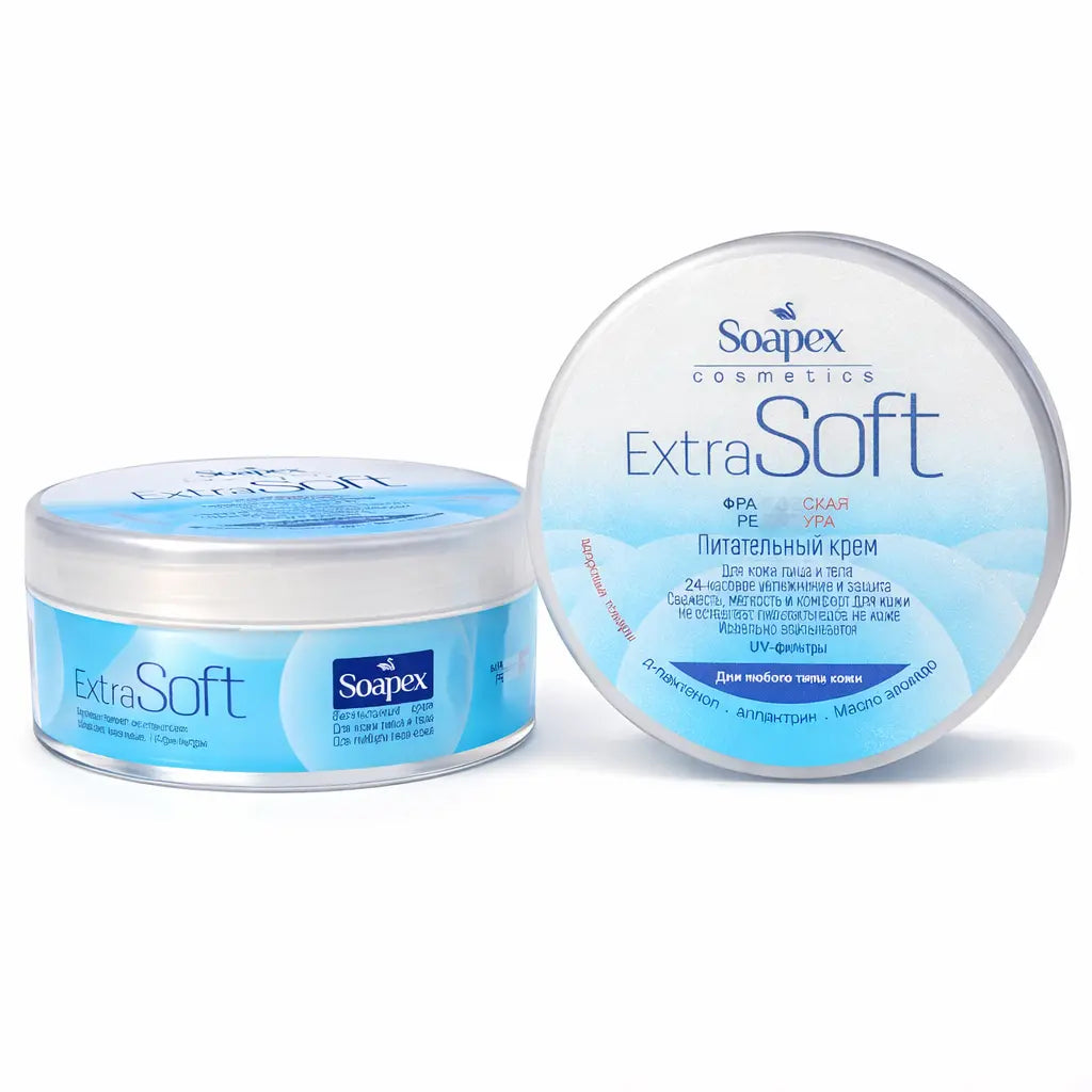 Soapex Extra Soft Cream 220ml – UV Filter, 24-Hour Hydration & Non-Greasy Care