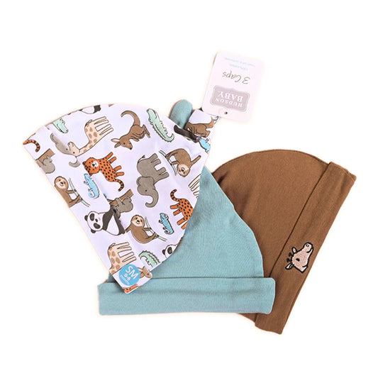 Hudson Knot Caps Pack of 3, 6m+