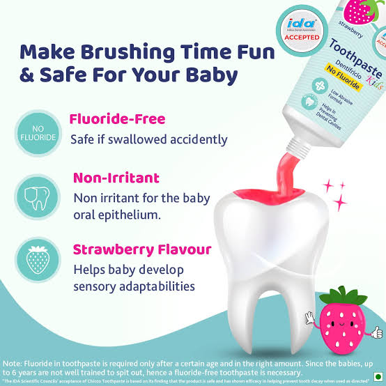 Chicco Strawberry Toothpaste Gel 1-5y (15ml)